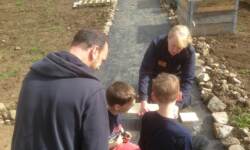 Alison and boys bird box